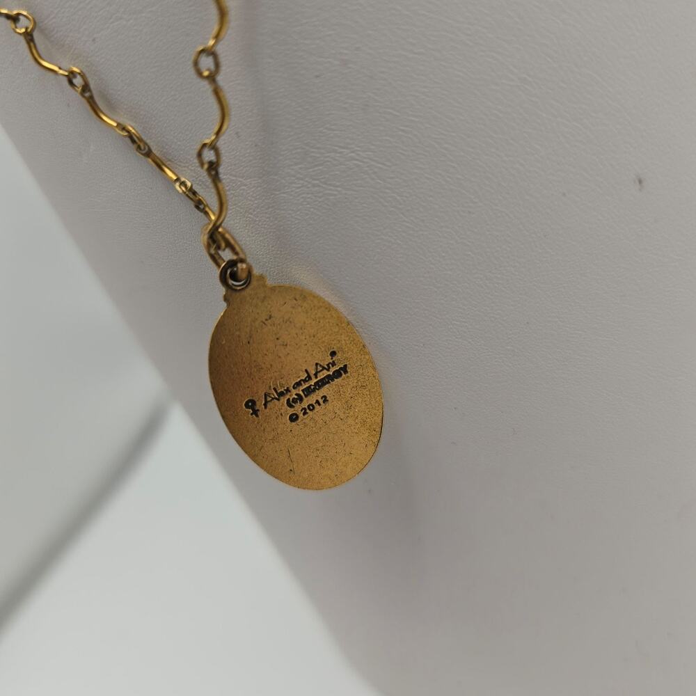 Alex and Ani Miraculous Medal Necklace 24 Inch Gold Tone 2012 Used - Picture 3 of 5